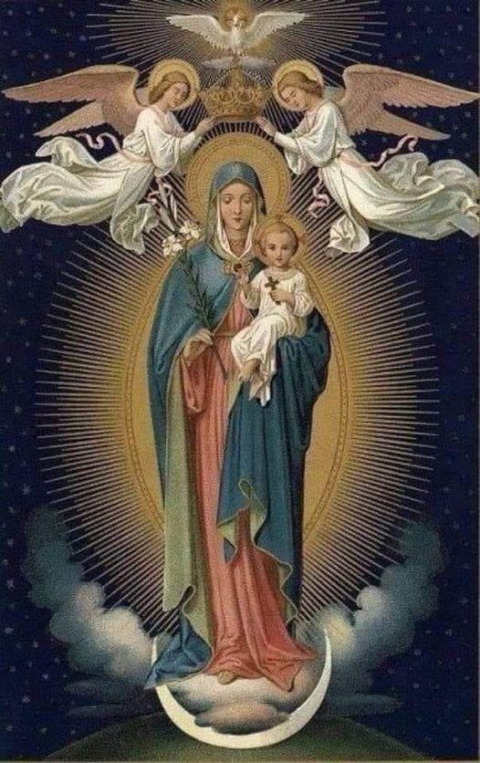 La vierge marie et les anges